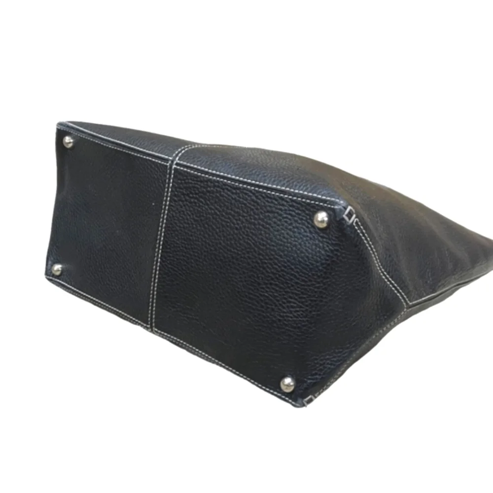 Authentic Tod's Black Leather Tote Handbag. Large.